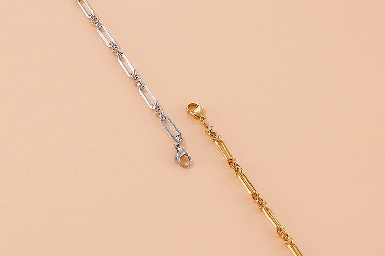 design sense fashion titanium steel bracelet necklace set wholesale nihaojewelry