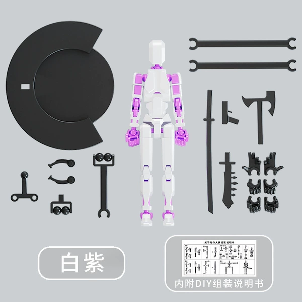 [Bring bracket] Classic white purple (4 weapons+3 sets of hand)