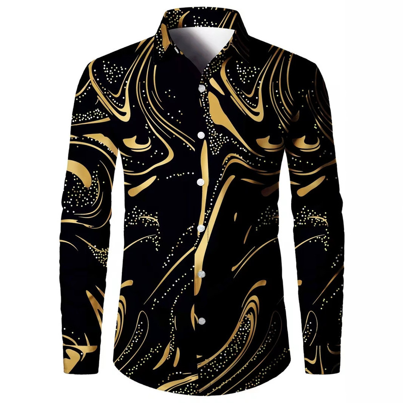 2026 Cross-Border Foreign Trade Amazon Fashion Men's Shirt Long-Sleeved Printed Men's Shirt Digital Printing 2026 Cross-Border Foreign Trade Amazon Fashion Men's Shirt Long-Sleeved Printed Men's Shirt Digital Printing