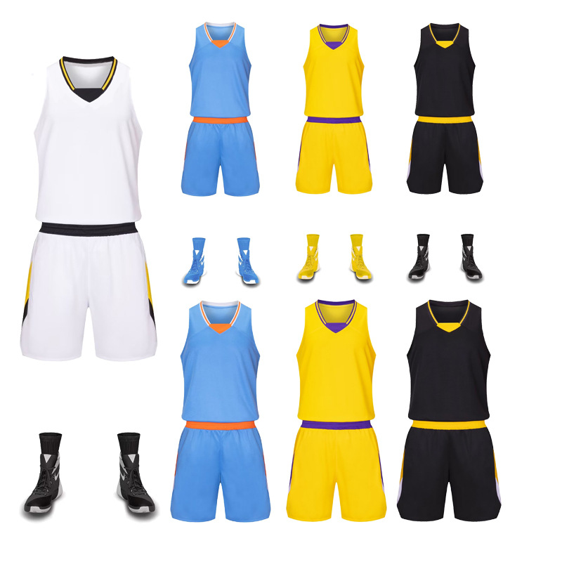 Basketball Uniform Set for Adults and Children, Basketball Game Training Uniform for Men and Women, Quick-Drying Printed Ball Short-Sleeved, Quick-Drying and Breathable