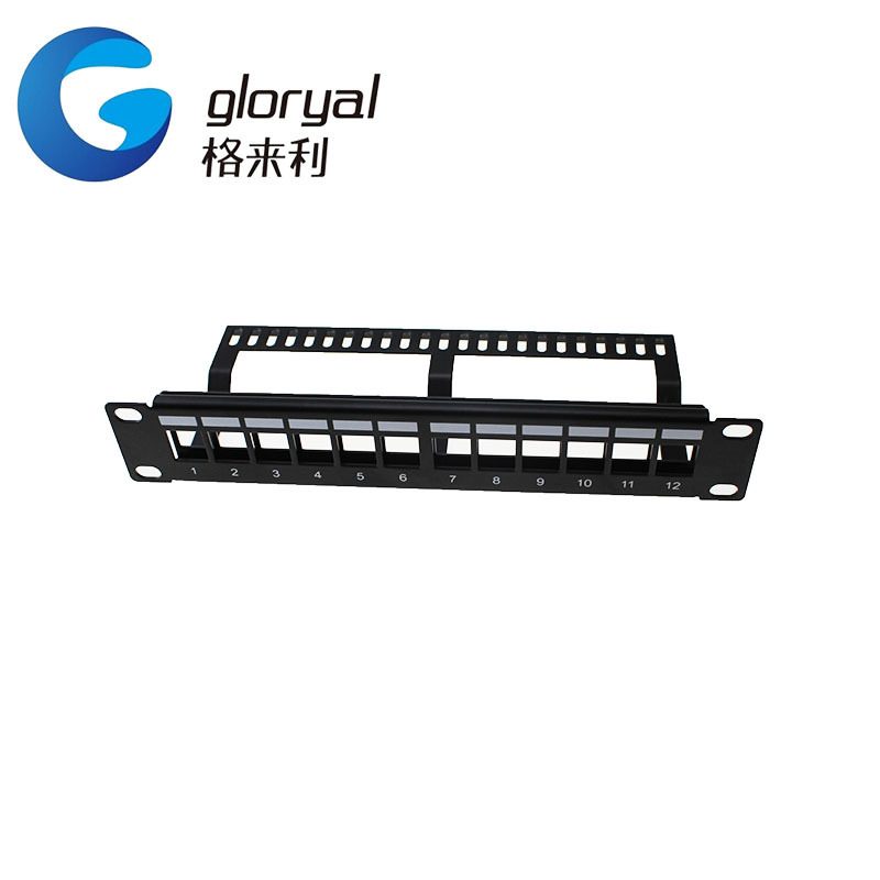 六类非屏蔽带支架竖放壁挂式过测试12口配线架