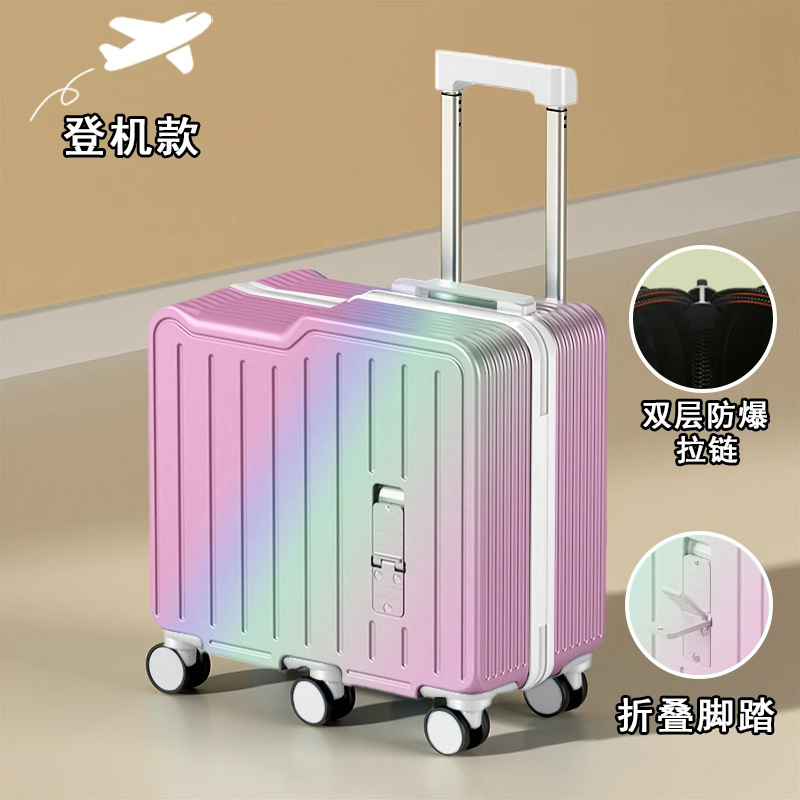 Equipaje de mano con degradado de arcoíris, modelo 009