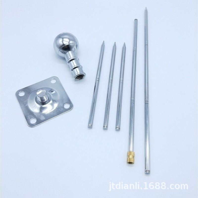 家用屋顶避雷针 避雷器QBZ-1 大号100cm  铜避雷针 1米高  铜镀白