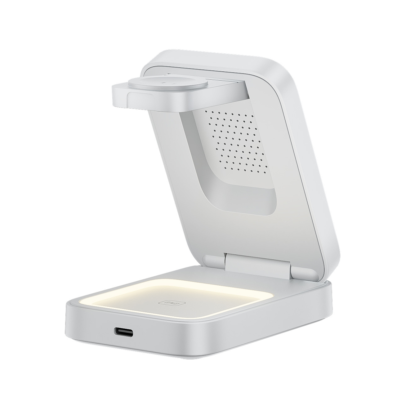 Carga rápida y plegable perezoso soporte magnético carga inalámbrica 3 en 1 relojes auriculares cargador de soporte de teléfono móvil