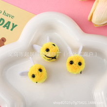小蜜蜂毛球毛绒可爱蜜蜂触角发簪发卡挂件 diy饰品配件钥匙扣配饰