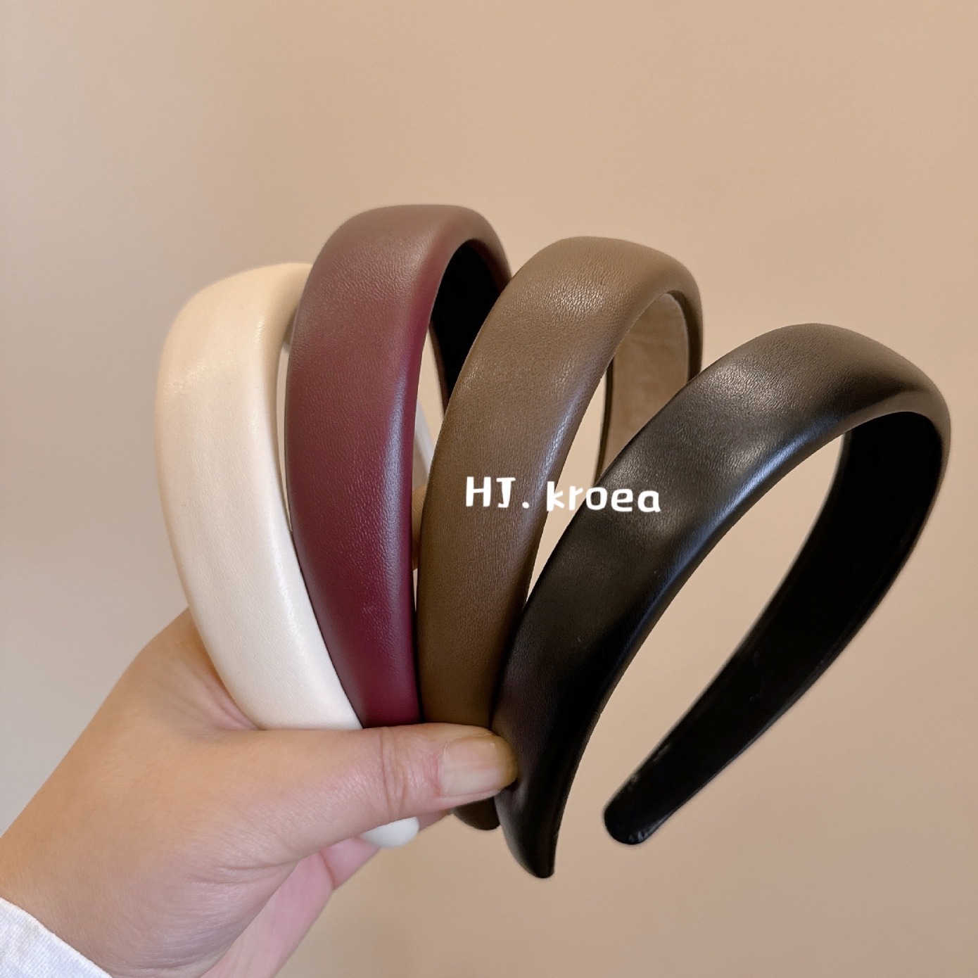 Litchi Wine Red! New Autumn/Winter Collection! Shearling Wide Brim High Crown Simple and Versatile Headband Earring for Women