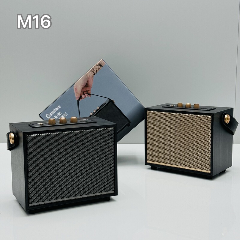 クロスボーダー新 M16 レトロトレンディ Bluetooth スピーカー木製レザー屋外ポータブルサブウーファーポータブル 10 ワット|undefined