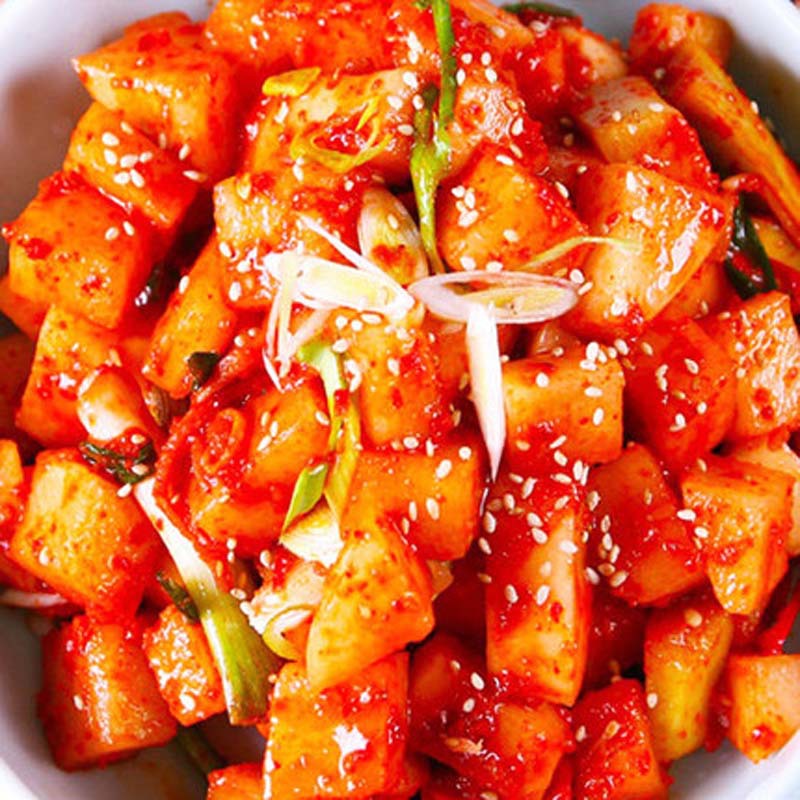 Hunger little pig radish pickle 450g Korean-style sour and spicy radish pieces side dish pickled vegetable