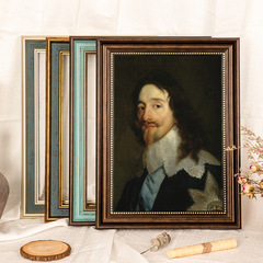 American oil painting frame outer frame digital oil painting frame mounting any size Chinese painting children's painting retro portrait frame wall hanging