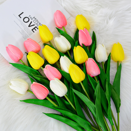 Artificial Tulips Pu Mini Tulip Artificial Flower Fake Flower Home Wedding Decor