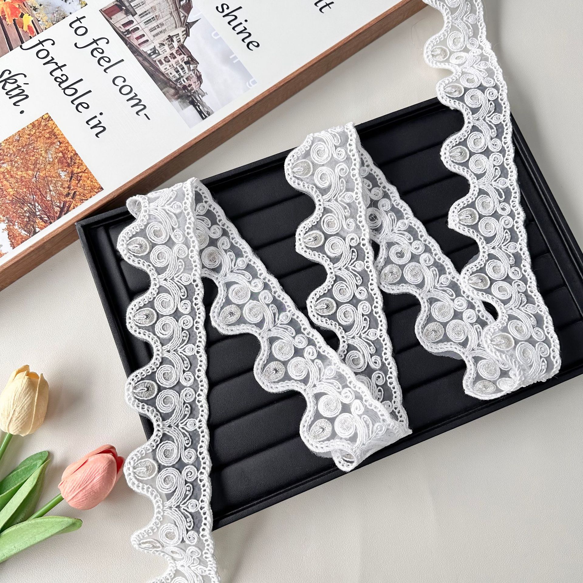 encaje de alta calidad patrón rico prendas de vestir accesorios cortinas para el hogar decoración preferida al por mayor en stock image 4
