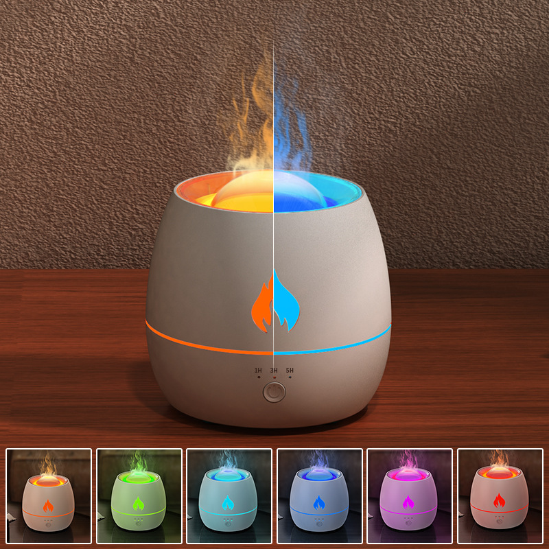 Llama humidificador llama máquina de aromaterapia colorido máquina de aromaterapia ultrasónica llama máquina de aromaterapia simulación creativa llama