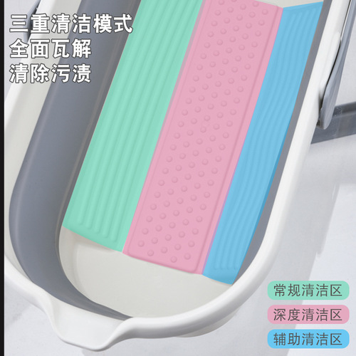 Broom Folding Water Bucket Plastic Broom Bucket Handle Water Storage Water Mop Basin Household One-Brush Clean No Hand Wash
