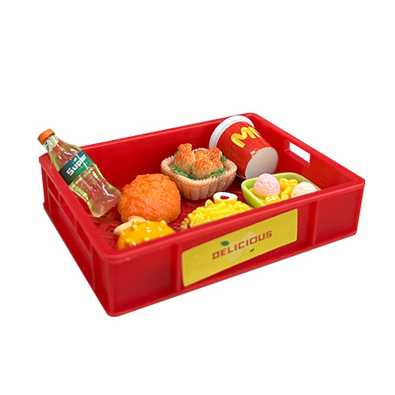 新しいdiyシミュレーショングルメ子供pvcプラスチック玩具カラーボックスミニハンドヘルド趣味人形|undefined