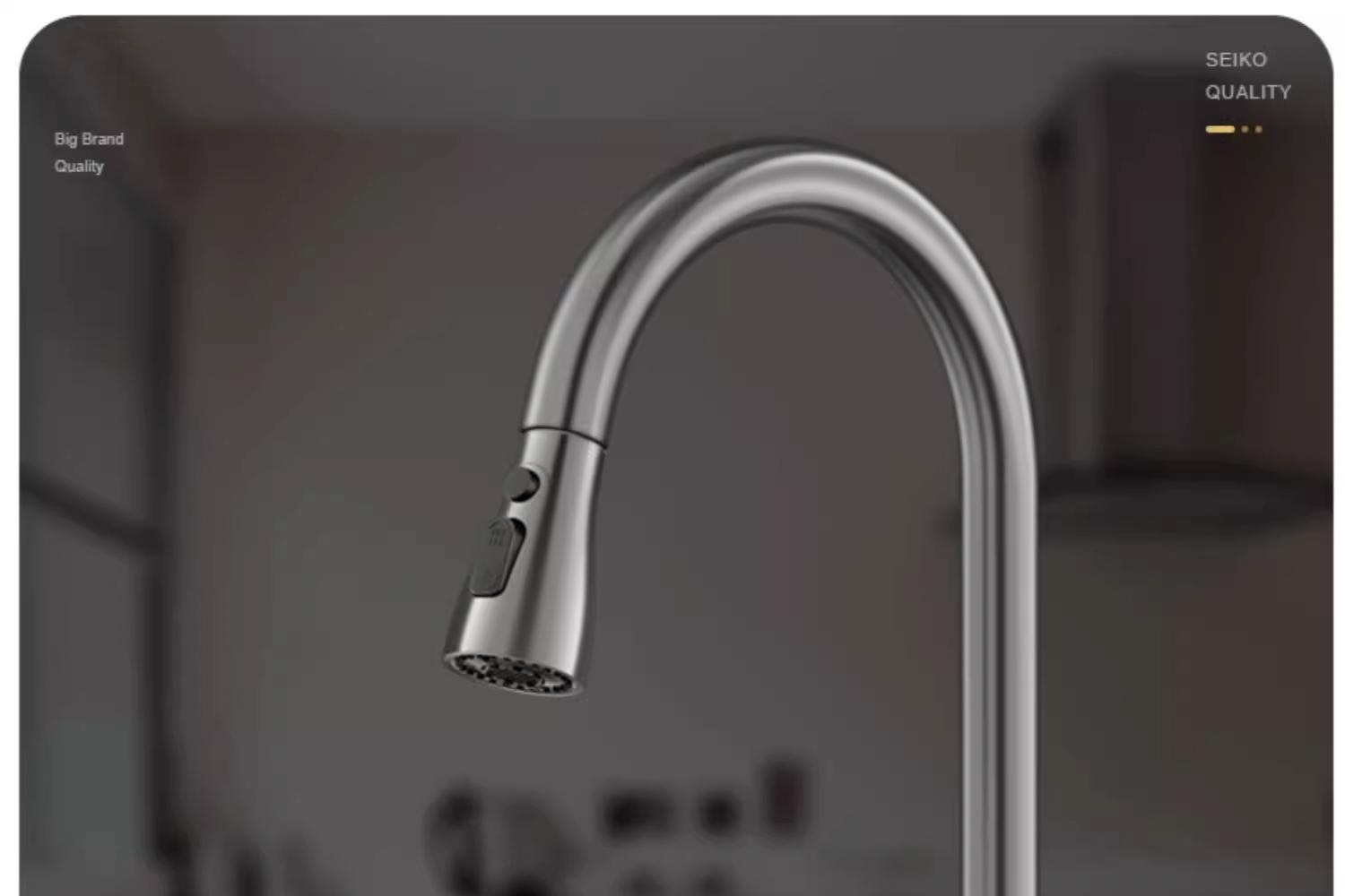 Kitchen faucet pull-out sink, kitchen sink, household cold and hot two-in-one pressurized splash-proof rotating room, all copper undefined