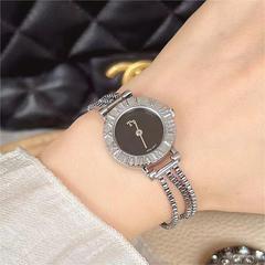TT / Tian Tower Round Snake Pattern Braided Leather Strap Two-Needle Roman Dial Women's High-End Minimalist Bracelet Watch