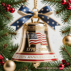跨境新款250th Anniversary Bell Ornament250周年圣诞纪念钟饰