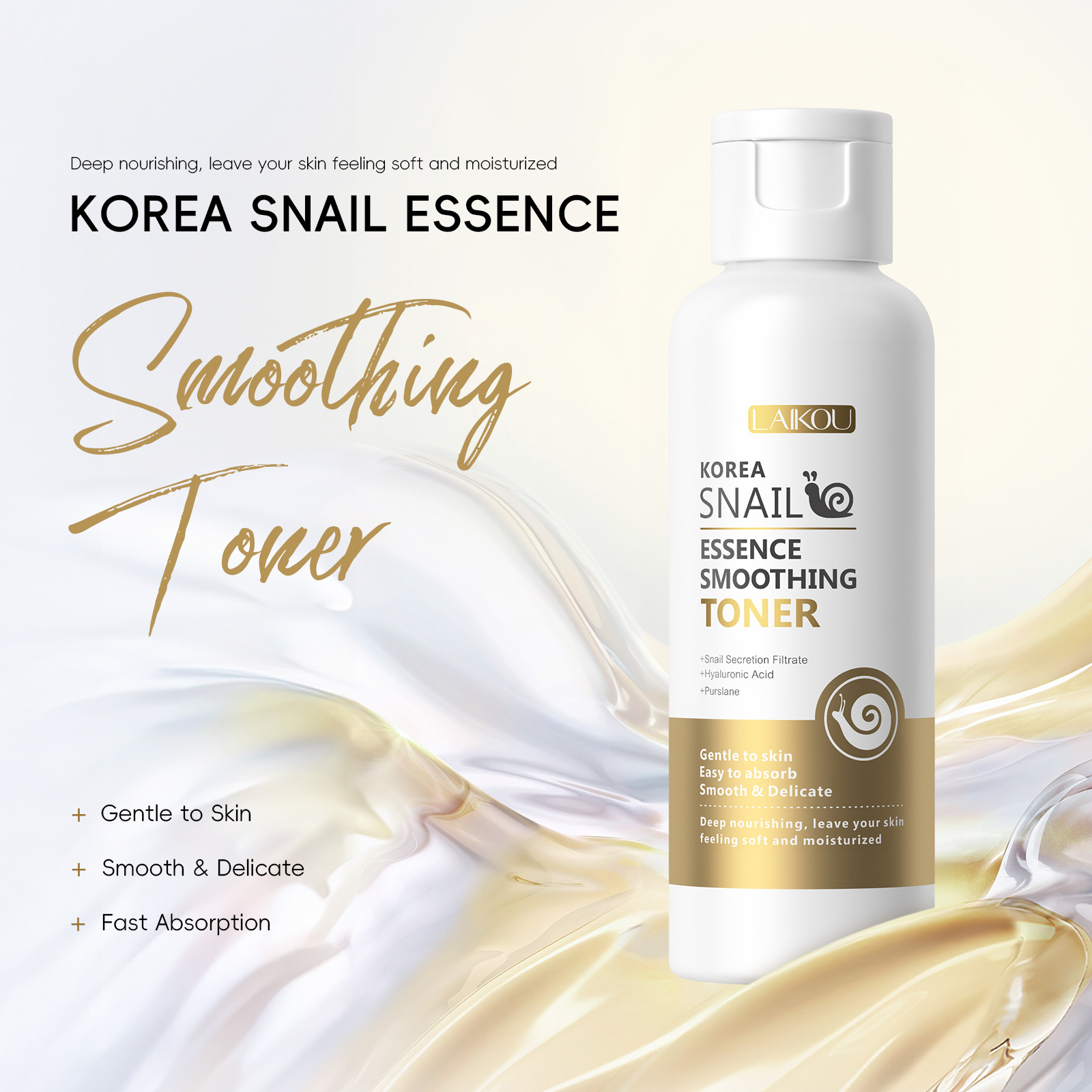 Cross-border LAIKOU Korean Snail Essence Toner 100ml Hydrating and Moisturizing Manufacturer in stock Item Picture