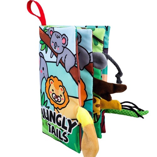 Baby Tail Cloth Book Baby Development Brainpower Tear-proof Cloth Book Children's Ring Paper Three-dimensional Cloth Book Early Education Toy