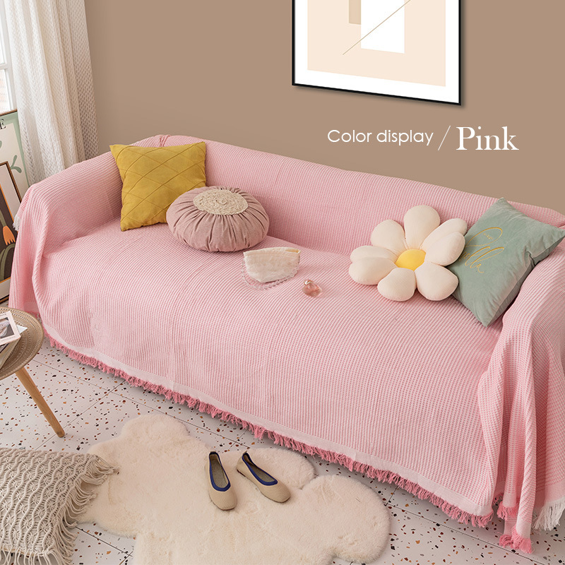 lvsh-interwoven waffle dream powder (high quality cotton yarn)