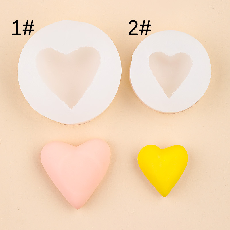 Molde de silicona con forma de amor Molde de decoración de pastel de fondant de chocolate de bricolaje Salida de aire Molde de yeso de aromaterapia de coche