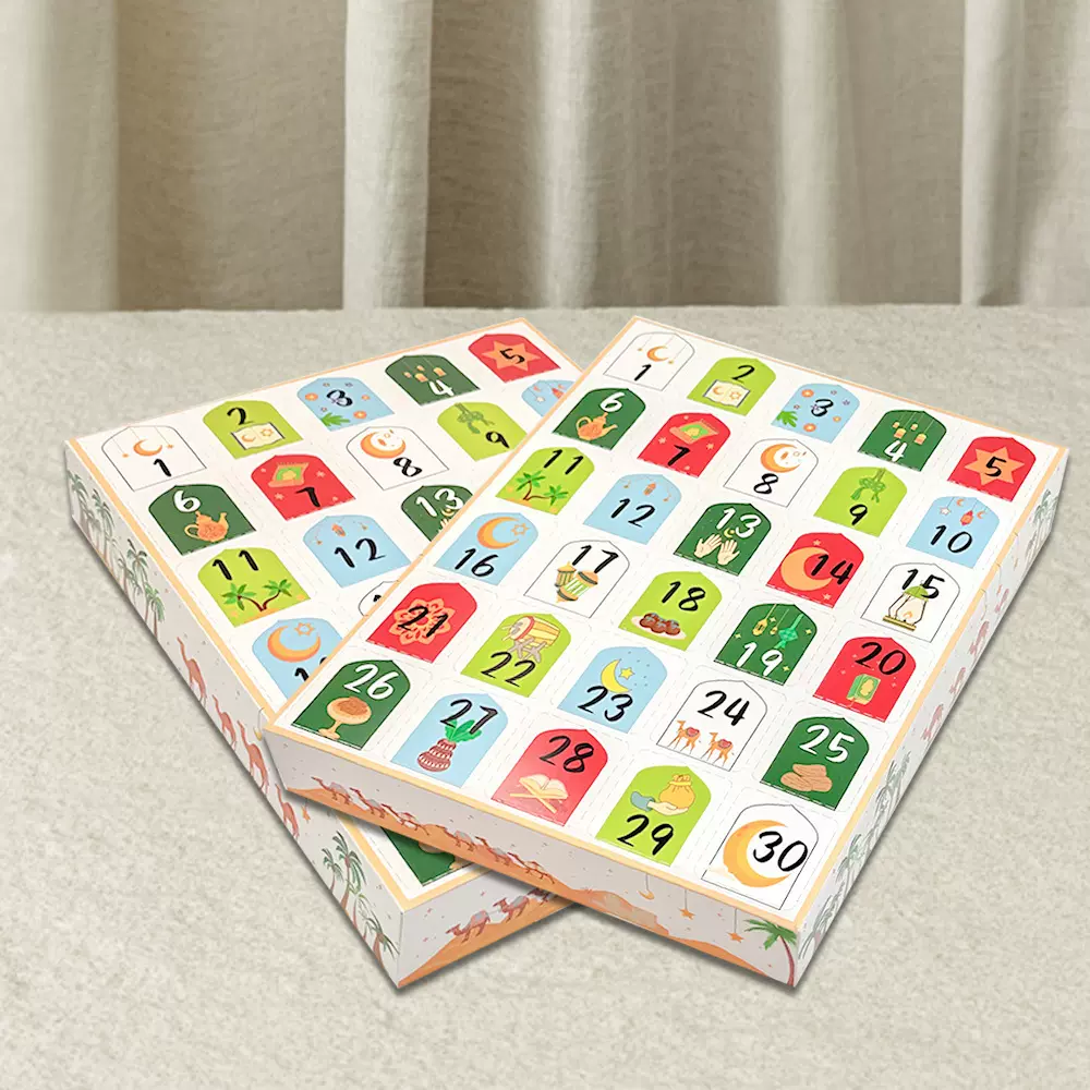 跨境中东格趣味30格盲盒空盒现货戳戳乐日历惊喜礼物盒现货批发