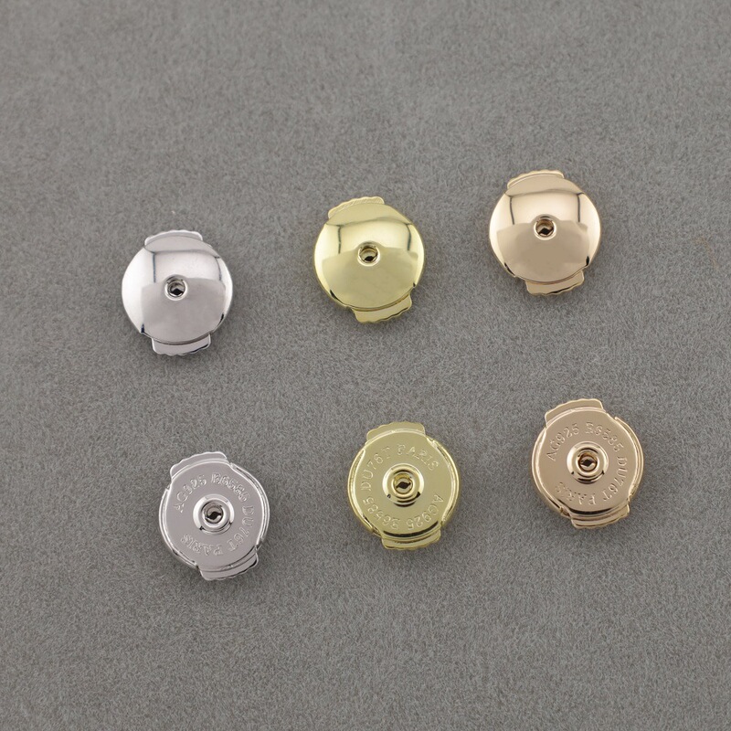 V Gold Press Disc UFO Ear Plug Simple All-match Earrings Accessories Universal Frisbee Earplugs