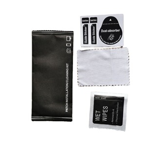 Mobile phone film kit dry and wet alcohol bag dust removal paste cloth water gel scraper tempered film accessories