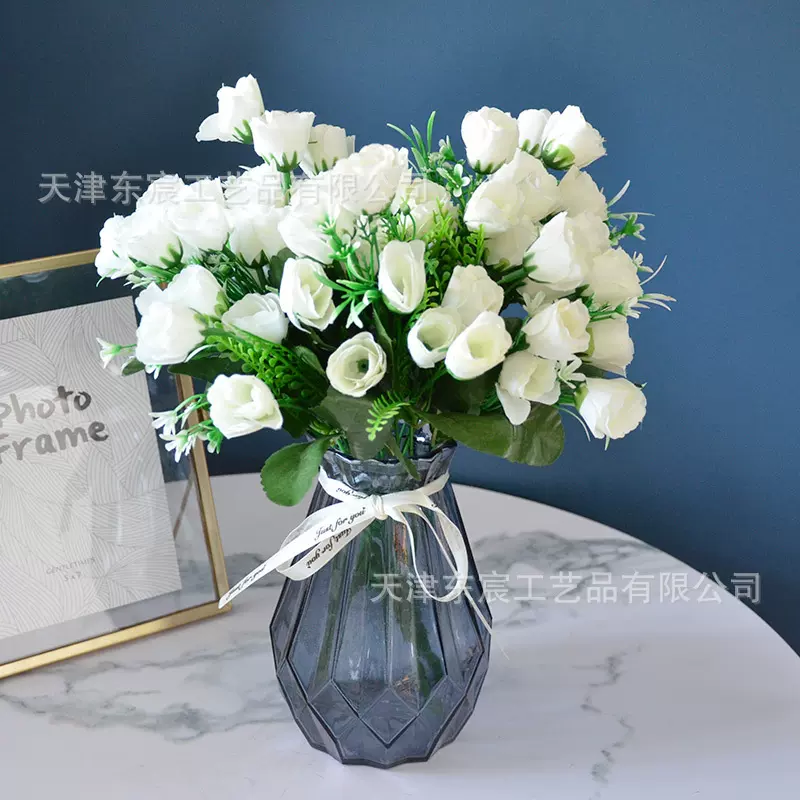 18头郁金香批发 婚礼堂布置道具假花 家居装饰花绢花仿真绿植