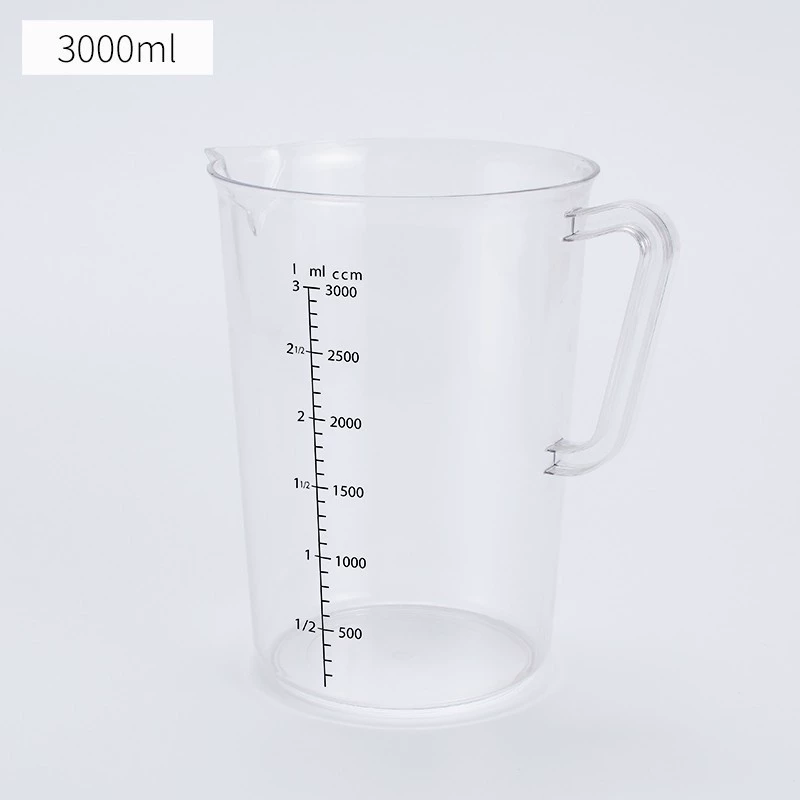 Measuring Cup (Polycarbonate) Heat-Resistant Transparent, Thick-Wall Multi-Volume 100–5000 ml