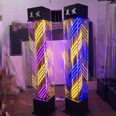 Hair fall LED Turn light Barber Shop outdoors Full color Turn light beauty salon Glass Light box