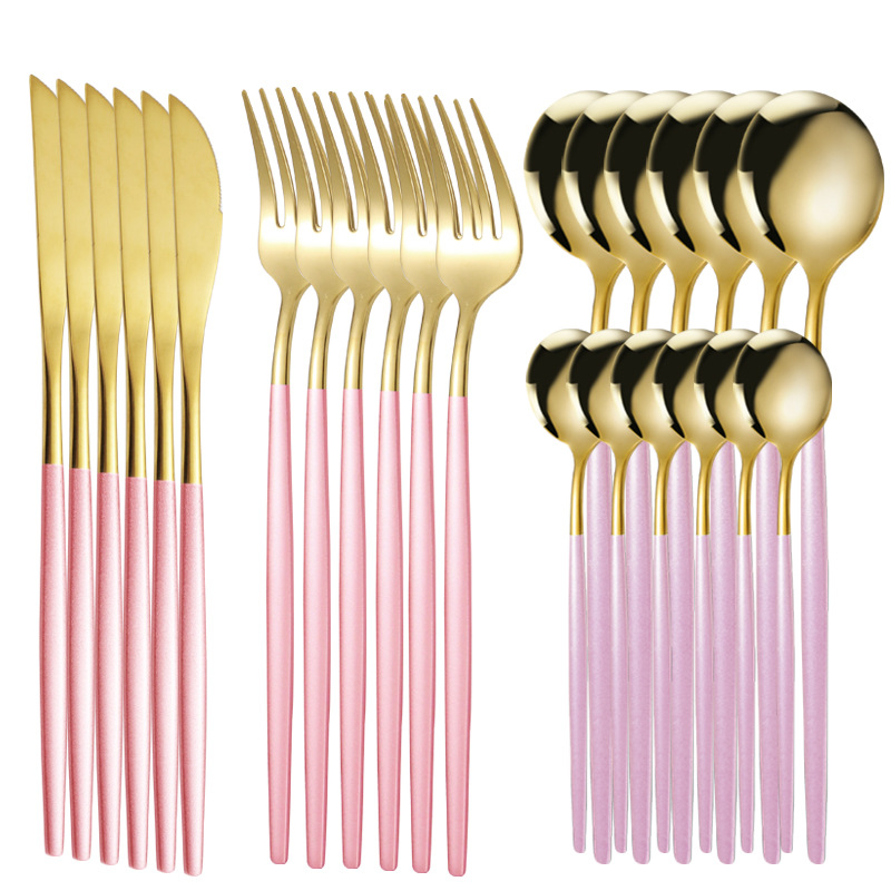 Portugal juego de 24 piezas en caja de color-oro rosa_2