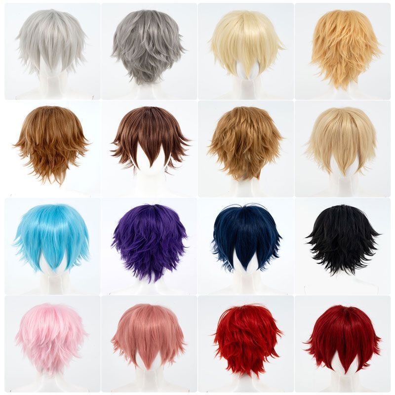 Universal Anti-Curl Cosplay Wig, Pink, 30cm, Face-Slimming Short Anti-Curl Style, Multi-Color, for Cosplay Events Universal Anti-Curl Cosplay Wig, Pink, 30cm, Face-Slimming Short Anti-Curl Style, Multi-Color, for Cosplay Events