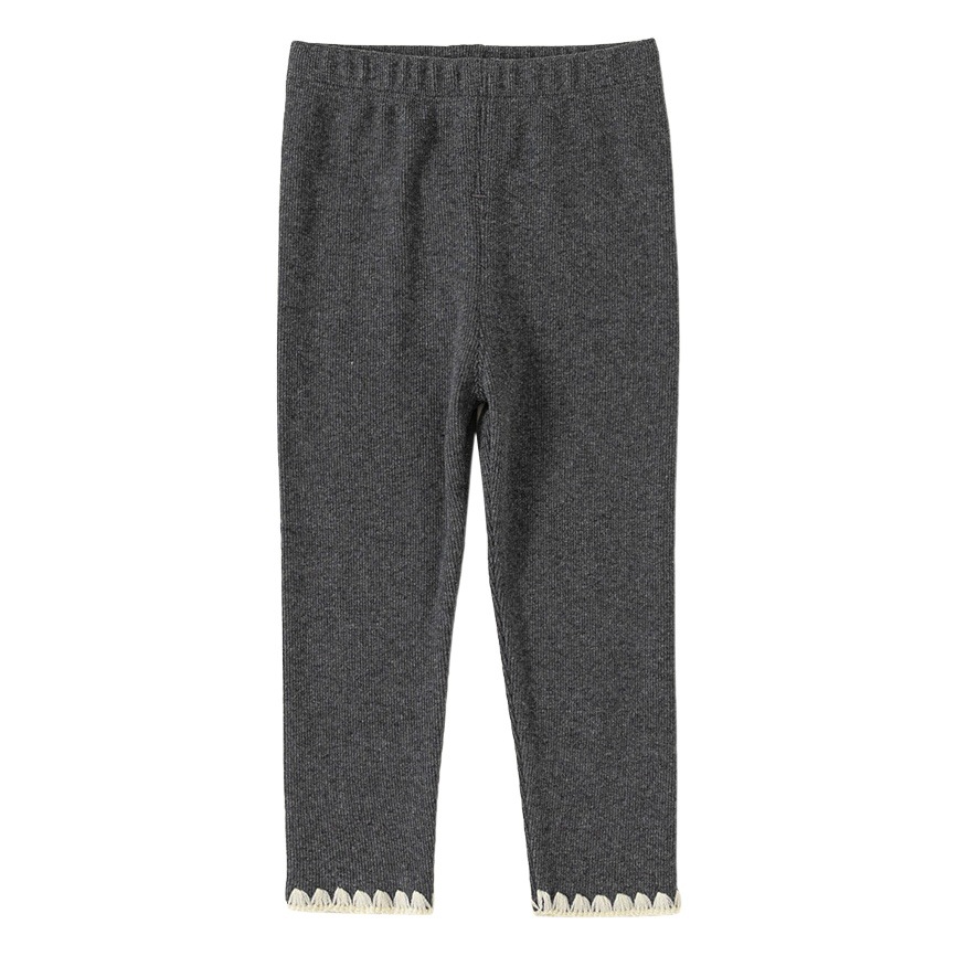Pantalones ajustados de punto con encaje para niñas, estilo primavera, leggings para bebés, pantalones largos de una sola pieza, ropa infantil Youbao