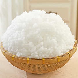 工厂批发珍珠棉填充棉高弹PP棉填充丝绵羽绒蓬松抱枕芯玩偶公仔棉