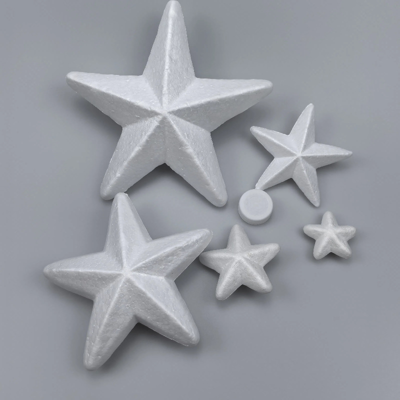 批发五角星心形保丽龙球圣诞装饰泡沫球实心圆球DIY蛋糕装饰配件