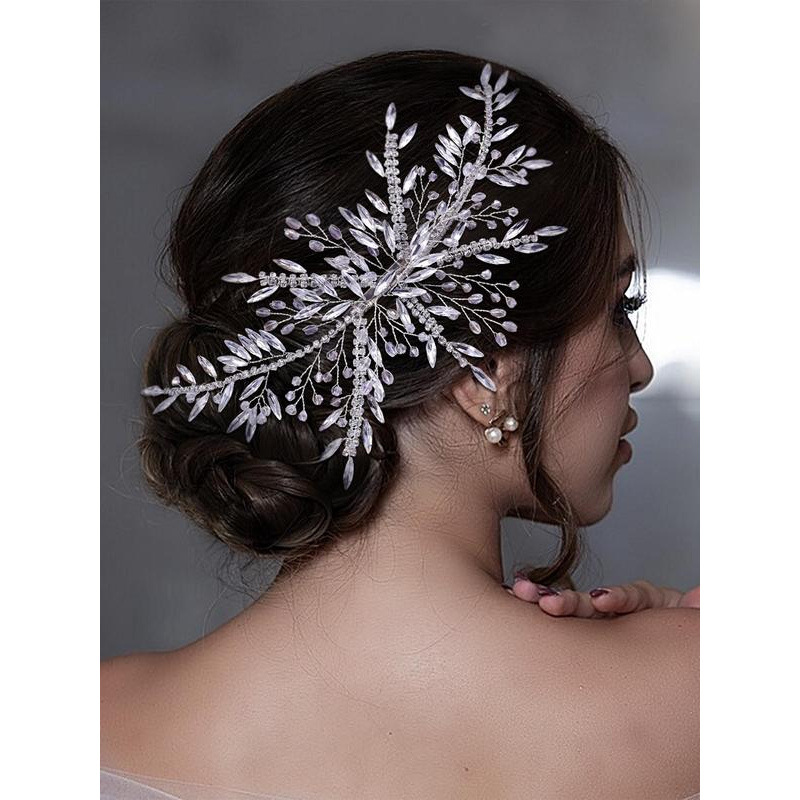 W 24203 Rhinestone Bride Hair Clip 水钻新娘发夹跨境速卖