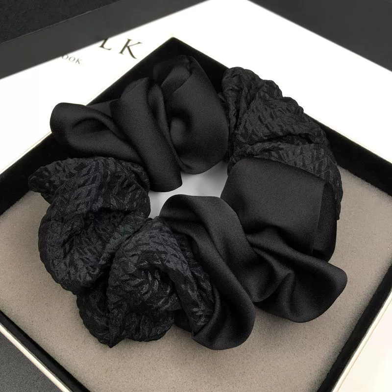 Стильный черный круг для волос толстая кишка простой девушка с хвостом веревки головы in Высокая эластичная прочная веревка для волос