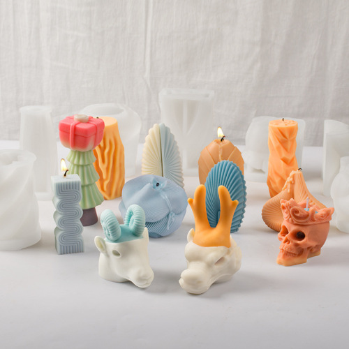 Three Trust Geometric Aroma Candle Silicone Mold, Plaster Ornament Diffuser Stone Handmade Soap Mold, Cross-border Special Supply