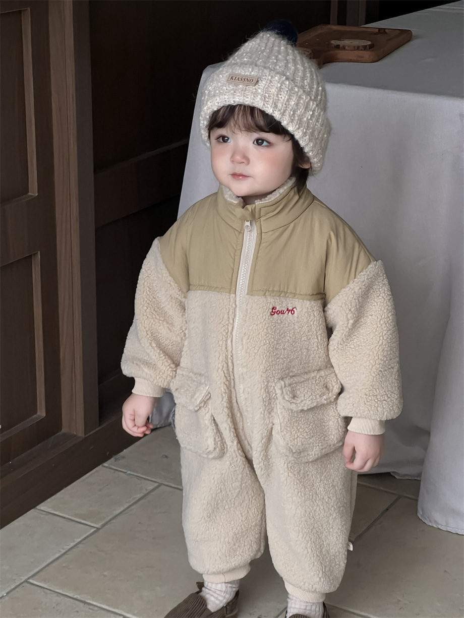Ropa de otoño e invierno para niños 2024 ropa de salida para bebés 2024 ropa de otoño e invierno de color y terciopelo ropa de escalada