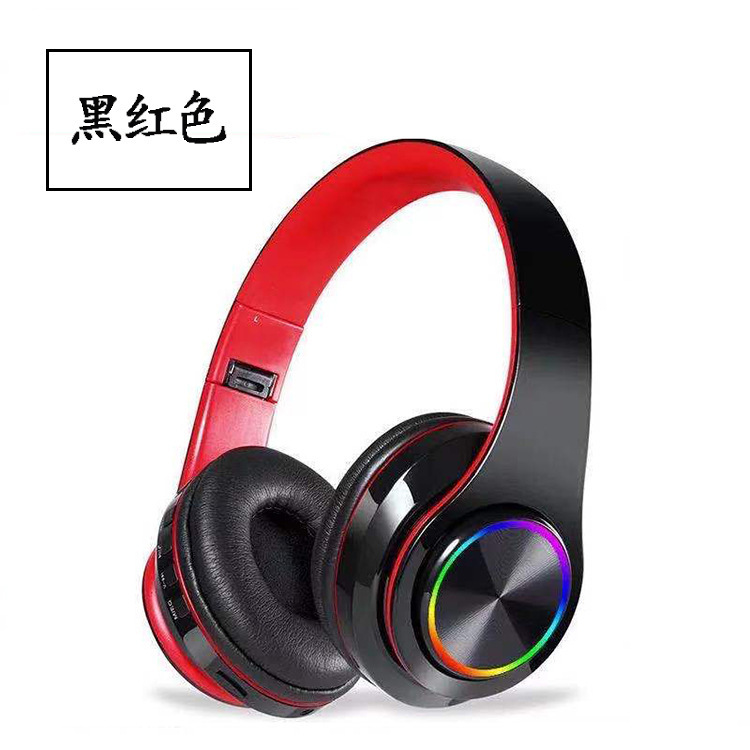 B39 auriculares Bluetooth auricular inalámbrico luminoso colorido respiración Tarjeta de luz-inserción plegable subwoofer auriculares Bluetooth