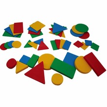 守恒玩具大小厚薄几何片48件蒙氏形状颜色认知配对玩具几何逻辑板