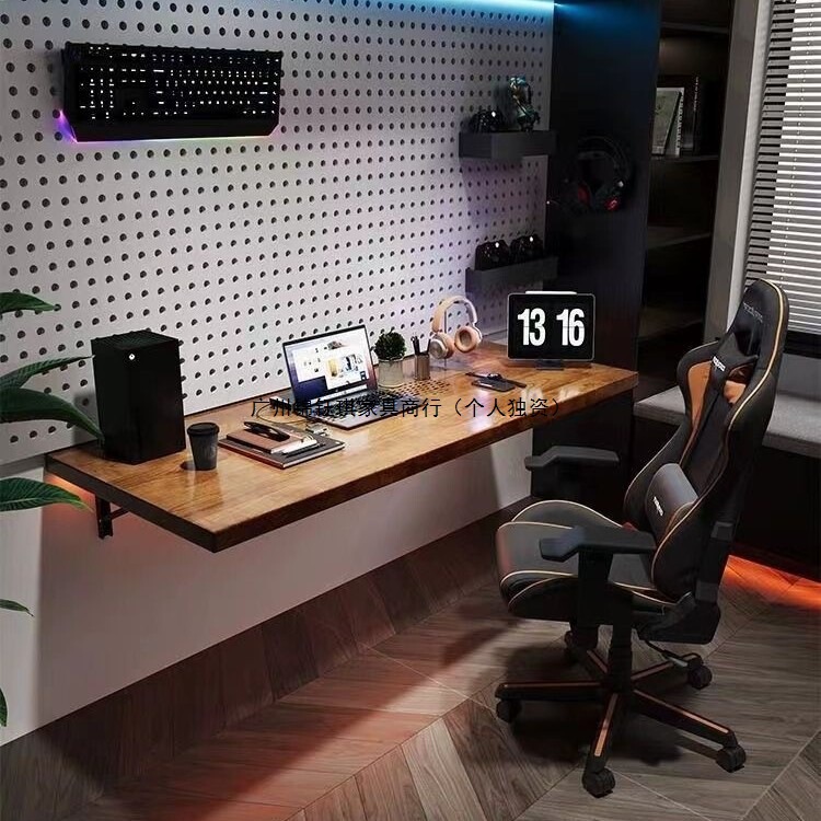 Wall-Mounted Simple Tabletop Solid Wood Desk Dining Table Hanging Foldable Computer Desk Small Apartment Table