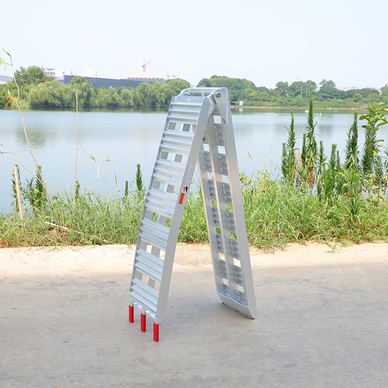 The new loading and unloading ramp includes handle foldable motorcycle loading and unloading ramp