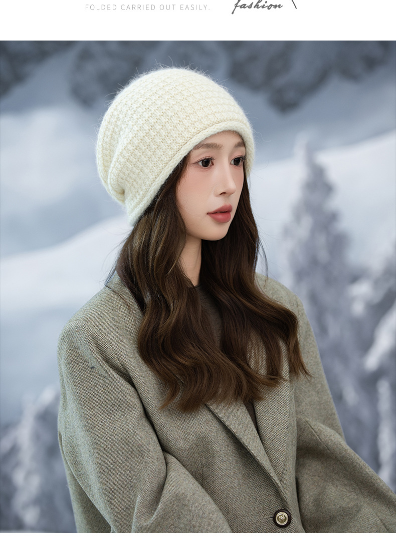 Knitted Plaid Beanie Hat With Fleece Lining For Men Retro Style_voghion.com