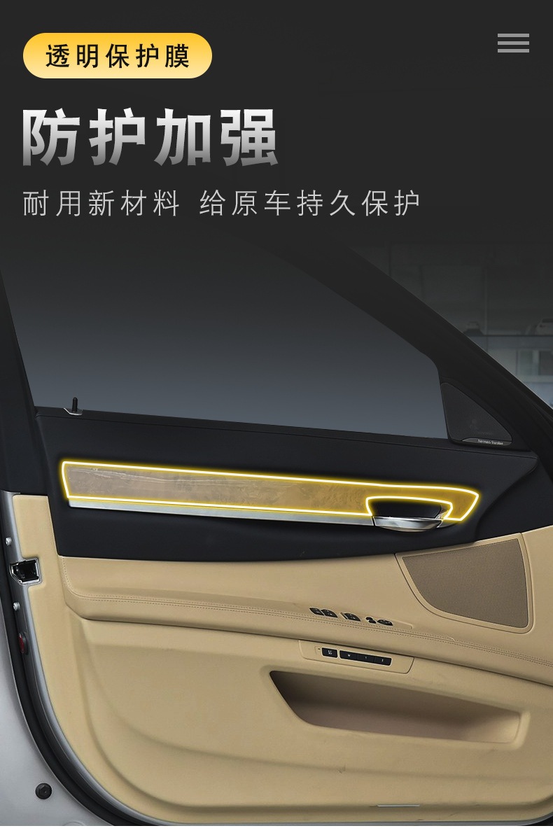 09-15 Bmw 7 Series Special Screen Center Console Body Interior Film Car Modification Transparent Tpu Protective Film