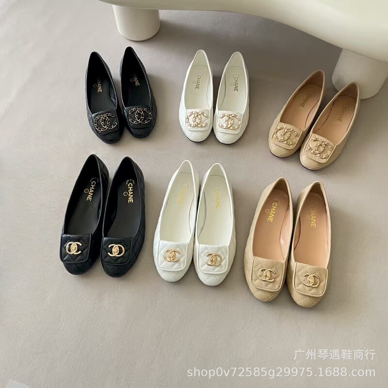Chanel-Style Mary Jane Shoes 2026 Spring and Autumn New Flat Plaid Schoolbag Shallow Mouth Single Shoes Color-Blocking Ballet Shoes Chanel-Style Mary Jane Shoes 2026 Spring and Autumn New Flat Plaid Schoolbag Shallow Mouth Single Shoes Color-Blocking Ballet Shoes