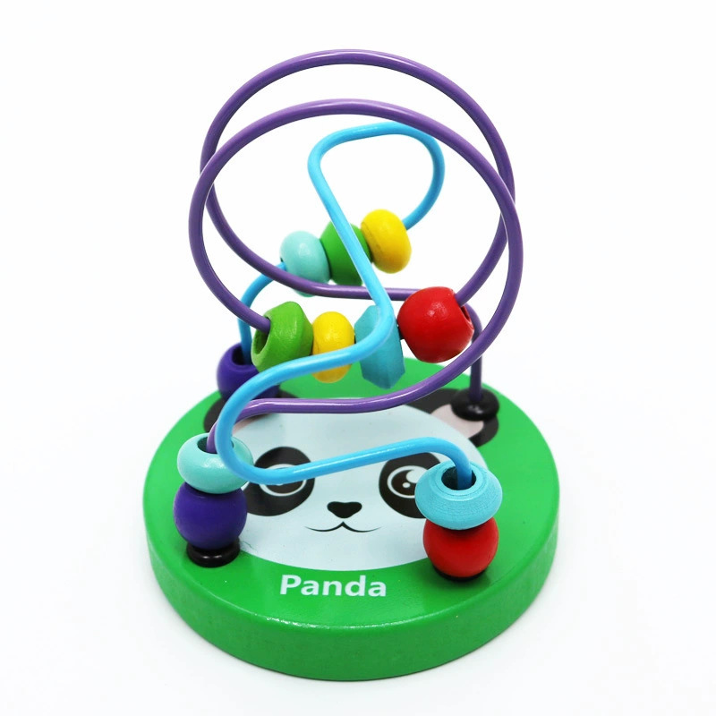 Juguetes de madera con cuentas para niños, juguetes educativos para el aprendizaje temprano para bebés y niños pequeños, caja del tesoro Montessori para mayores de 6 meses, bloques de construcción DIY para bebés.