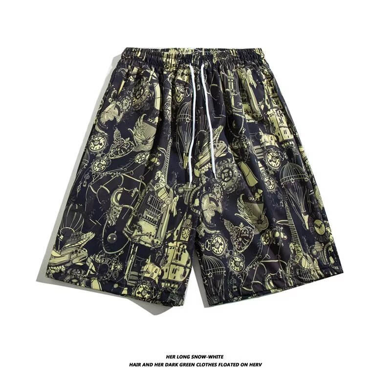 Beach pants men's new swimming trunks men's five points anti-embarrassment quick-drying shorts can be launched loose hot spring