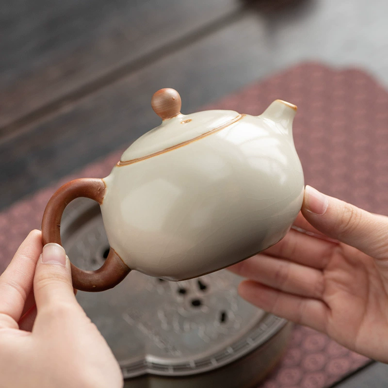 Tea set for home use, ceramic teapot, simple and elegant design